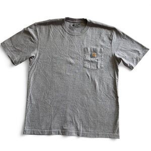 Carhartt K87 Loose Fit Heavyweight Pocket Tee Heather Grey Medium